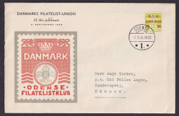 Dänemark Brief EF Mit Rotem Aufdruck D.F.U. Jubilaeum 1956 Philatelie - Briefe U. Dokumente