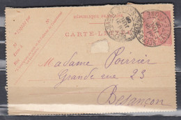 Postkaart Van Scey-S-Saone Hautes-Saone Naar Besancon - Cartas & Documentos