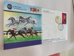 Hong Kong Stamp 2002 Cover By Jockey Club Official - Ongebruikt