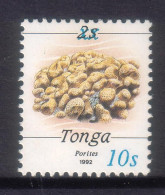 Tonga 1993 Scarce Local Overprint - 10s On 2s Coral - MNH - SG 1217 - Sc 609 - Marine Life