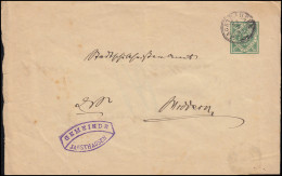 Dienstumschlag DU 5 Gemeinde JAGSTHAUSEN 27.2.1891 Nach WIDDERN 27.2.91 - Postal  Stationery