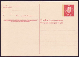 P 47 Heuss II 20/20 Pf, Postkarte Unter Wertstempel, ** - Postkaarten - Ongebruikt