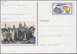 PSo 19 Briefmarken-Messe PHILATELIA Köln 1989, ** - Postkarten - Ungebraucht