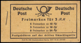 MH 50 Ziffern 1946 Randleistenvariante RLV I, Versandstellenstempel BERLIN 1947 - Gebraucht