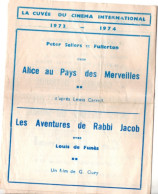 CIMEMAS COLISEE , ( 1973 - 1974 )  , Programme Cinéma - Programmes