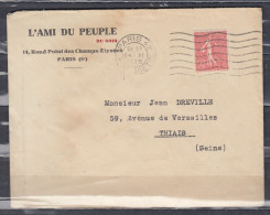 Brief Van Paris 47 Naar Thiais Seine - Cartas & Documentos