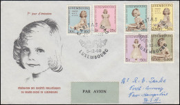 Luxemburg 660-665 Caritas 1960, Satz Auf Schmuck-FDC In Die USA - Other & Unclassified