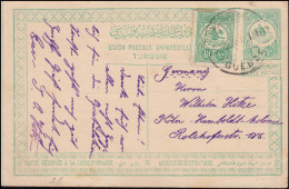 Türkei Postkarte P 36b Tughra-Zeichnung + Zusatzfrankatur GUEBZE 1925 Nach Köln - Altri & Non Classificati