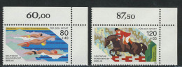 751-752 Sporthilfe 1986, Ecke O.r. Satz ** - Nuevos