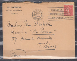 Brief Van Paris R.P Depart Van Thiais - Cartas & Documentos