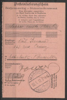 Talon De Bordereau De Versement "Posteinlieferungsschein" Càpt "MARCHE /20.1.1917/(BELGIEN)" Pour ETTERBEEK-BRUXELLES (2 - Sonstige & Ohne Zuordnung