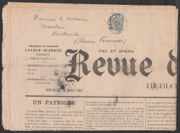 Journal 'Revue De Ciney' (31 Mars 1901) Affr. N°53 Càd HAVELANGE /8 AVRIL 1901 Pour Notaire à BAILLONVILLE - 1893-1907 Coat Of Arms