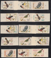 BHUTAN, 1968, Birds, Imperf, 15 V Complete Set,  MNH, (**) - Bhután