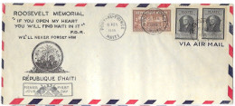 Haiti FDC  Letter 1946 To USA (with Best Value From 1943 Set) Roosevelt - Haiti