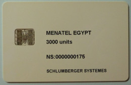 EGYPT - Chip - Schlumberger Test - Menatel - 3000 Units - Egipto