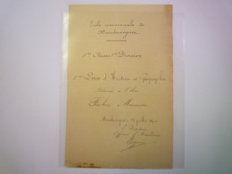 2024 - 1405  ECOLE COMMUNALE De MAUBOURGUET  :  Document Remise De PRIX HISTOIRE Et GEOGRAPHIE 1900   XXX - Ohne Zuordnung