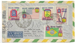 Brazil R-letter With Good Stamps CENSORED 18 July 1945 To New York Circulated FDC - Brieven En Documenten