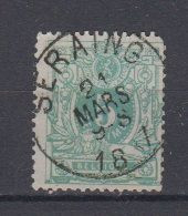 BELGIË - OBP - 1884/88 - Nr 45 T0 (SERAING) - Coba + 2.00 € - 1869-1888 León Acostado