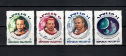 Maldives 1971 Space Apollo 14 Set Of 4 MNH - Asia