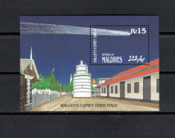 Maldives 1986 Space Halley's Comet S/s MNH - Asie