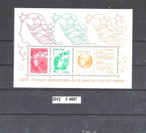 Feuillet De 2012 Neuf** Y&T  N° F 4687 Gamme Courrier Rapide - Unused Stamps