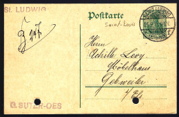 ENTIER POSTAL DE SAINT-LOUIS (SANGT LUDWIG) POUR GEBWEILER - 1913 -  - Autres & Non Classés