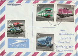 Germany DDR Cover Einschreiben Registered - 1979 - Railroad Cars Trains Locomotives Stamp Exhibition Dresden - Storia Postale