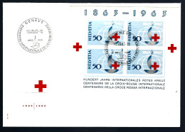 BLOC FEUILLET - CENTENAIRE CROIX-ROUGE - 1963 -  - Lettres & Documents