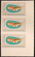 North Vietnam Viet Nam MNH Imperf Stamps In Strip 1967 : Salt-water Fishes / Fish (Ms206) - Viêt-Nam