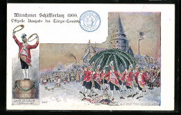 Lithographie München, Münchener Schäfflertanz 1900  - Danse