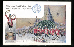 Lithographie München, Münchener Schäfflertanz 1900  - Tanz