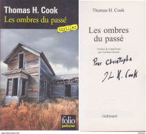 C1 Thomas H. COOK Les OMBRES DU PASSE Envoi DEDICACE Signed PORT INCLUS FRANCE - Livres Dédicacés