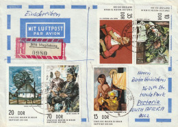 Germany DDR Cover Einschreiben Registered - 1974 1975 - Warsaw Treaty War Memorials Paintings In Berlin Museums - Lettres & Documents