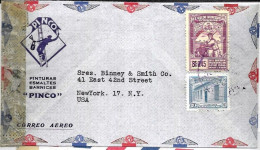 Venezuela Letter To New York With Early 1944 Baseball Stamp PINCO Advertising CENSORED - Venezuela