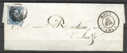 OBP11A Op Brief Uit 1859 Verzonden Roux (P160) Naar Leuze, Met Vertrekststempel - 1858-1862 Médaillons (9/12)