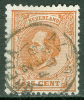 Pays Bas  Yvert  23   Ou  Michel  23 D    Ob  TB   Dent 12.50 X 12  - Used Stamps