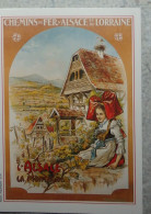 Petit Calendrier De Poche 2001 Affiche Chemins De Fer Alsace Lorraine - Boulangerie Chelles Seine Et Marne - Tamaño Pequeño : 2001-...