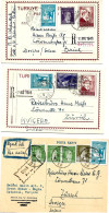 CH - 168 - 3 Cartes Envoyées De Turquie En Suisse 1946 - Covers & Documents