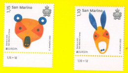 SAN MARINO 2022 EUROPA Storie E Miti Serie 2 Valori - New Set - Neufs