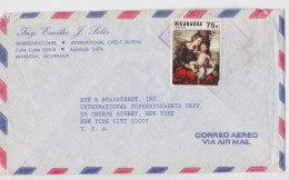 Nicaragua Lettre Timbre Stamp Short Air Mail Cover Correo Aereo Sello - Nicaragua