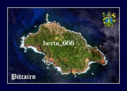 Pitcairn Island Satellite View New Postcard - Isole Pitcairn