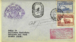 Peru Lima FIRST FLIGHT Airmail Letter To Buenos Aires 1937 - Peru