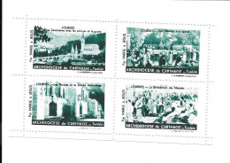 KB753 - BLOC 4 VIGNETTES ARCHIDIOCESE DE CARTHAGE - PELERINAGE DE LOURDES - Blocs & Carnets