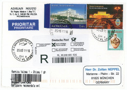 NCP 20 - 3 PARLIAMENT A Second-largest Building In The World, Romania - INTERNATIONAL Registered, Stamp + Vignette 2011 - Otros & Sin Clasificación