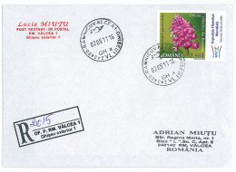 NCP 20 - 2015-a ORCHID, Romania - Registered, Stamp With TABS - 2011 - Orchidées