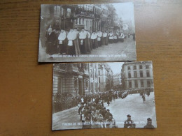 2 Cartes De Bruxelles, Funérailles Nationales Du Cardinal Mercier, 28/1/1926 -> Onbeschreven - Feiern, Ereignisse