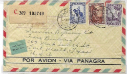 Peru Talara Airmail R-letter To USA 1937 - Peru