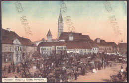 RO 61 - 24925 MEDIAS, Sibiu, Market, Romania - Old Postcard - Used - Rumänien