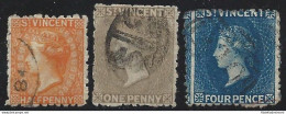 1881 ST. VINCENT - SG N° 36/38  3 Valori   USATI - Andere & Zonder Classificatie