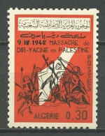 ALGERIE 1966 N° 430 ** Neuf MNH Superbe C 0.70 € Massacre De Deir Yassin - Algeria (1962-...)